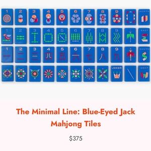 🀄️💙 The Mahjong Line | The Minimal Line : Blue-Eyed Jack Mahjong Tiles 💙🀄️